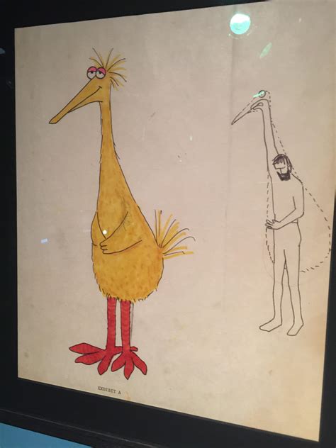 Jim Hanson's original concept sketch of Big Bird at Museum of Moving Image in Queens NY : r ...