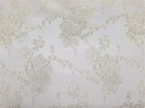 Elegant Light Champagne Floral Satin Jacquard Brocade 60 By The Yard Etsy