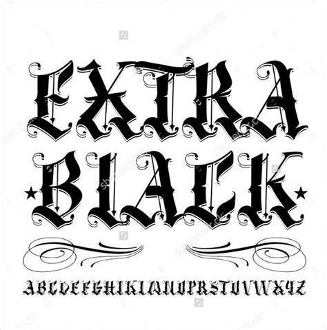 Old English Tattoo Fonts