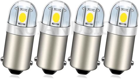 Ruiandsion Lot De 4 BA9S Ampoules LED BA9 1895 1891 Blanc 12V LED 3030