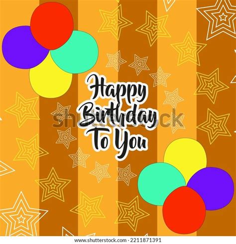 Happy Birthday Text Balloons Birthday Greeting Stock Vector (Royalty ...