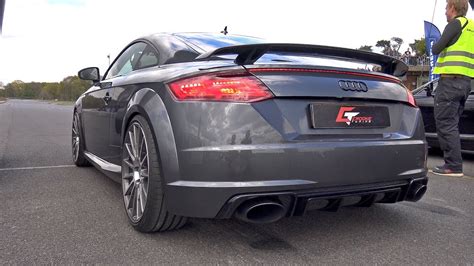 500HP AUDI TT RS 8S Decatted Revs Launch Control Drag Race YouTube