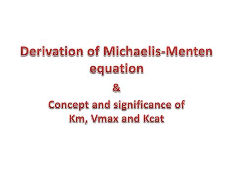 Solution Derivation Of Michaelis Menten Equation Studypool