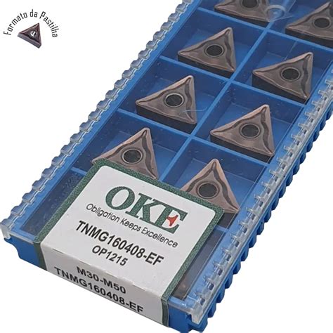 Inserto Pastilha TNMG 160408 EF OP1215 Metal Duro OKE