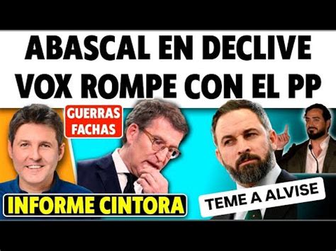 PÁNICO DE ABASCAL VOX TEME A ALVISE Y ROMPE CON EL PP EN GOBIERNOS