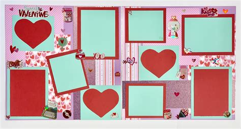 12x12 Valentine Scrapbook Pages Etsy Valentines Scrapbook