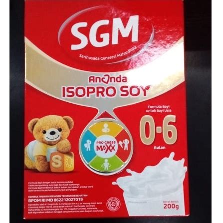 Jual SUSU SGM SOYA USIA 0 6 BULAN 200GR Shopee Indonesia