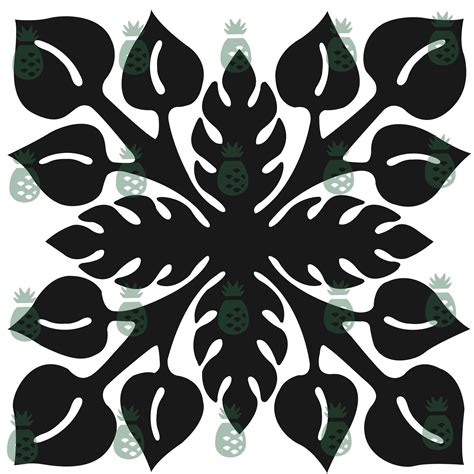 Anthurium Hawaiian Quilt Block Design Svg Pdf Png Etsy Canada