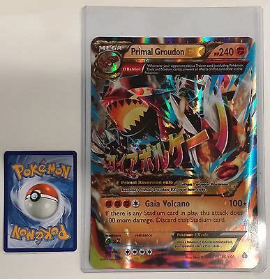 Jumbo Pokemon Primal Groudon Ex Oversized Holo Promo Card W Top