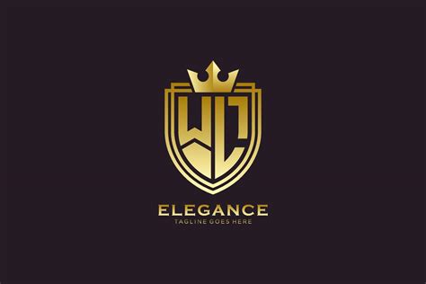 Initial Wl Elegant Luxury Monogram Logo Or Badge Template With Scrolls