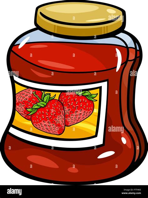 Marmelade Im Glas Cartoon Illustration Stock Vektorgrafik Alamy