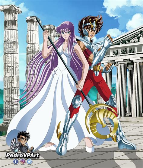 Seiya Y Saori Seiya Y Saori Caballeros Del Zodiaco Sagas Saint Seiya