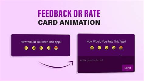 How To Create Feedback Card With Animation HTML CSS JavaScript