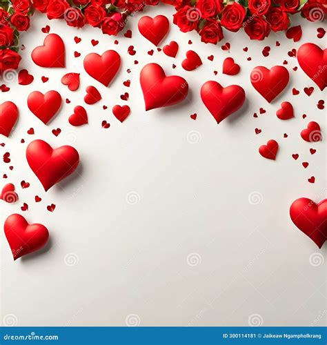 Valentine Background With Red Heart Valentine S Day Frames Stock