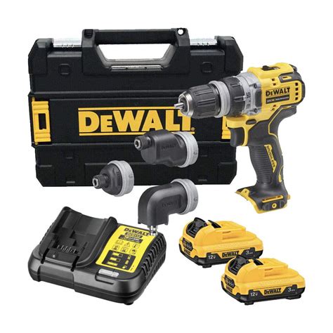 DeWalt DCD703L2T 12V XR Multi-Head Akumulatorska Bušilica – odvrtač, 2 ...