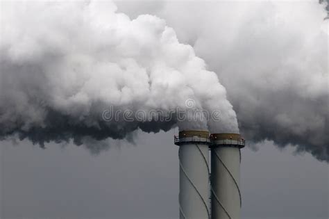 Atmospheric Air Pollution From Industrial Smoke Now Stock Photo