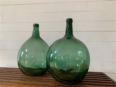 Large Decorative Glass Bottles - Etsy