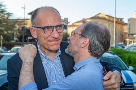 Enrico Letta Visiting Rieti Italy 13 May 2022 Stock Pictures