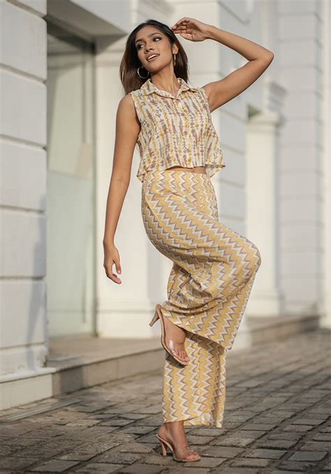 JAYDEN BEIGE PRINTED PANT Nils Online