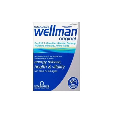 Vitabiotics Wellman Original 30 Tablets Health Vitality Energy Release Vitamins Wellman