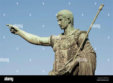 Bronze statue of Caesar Augustus in Rome, Italy Stock Photo - Alamy