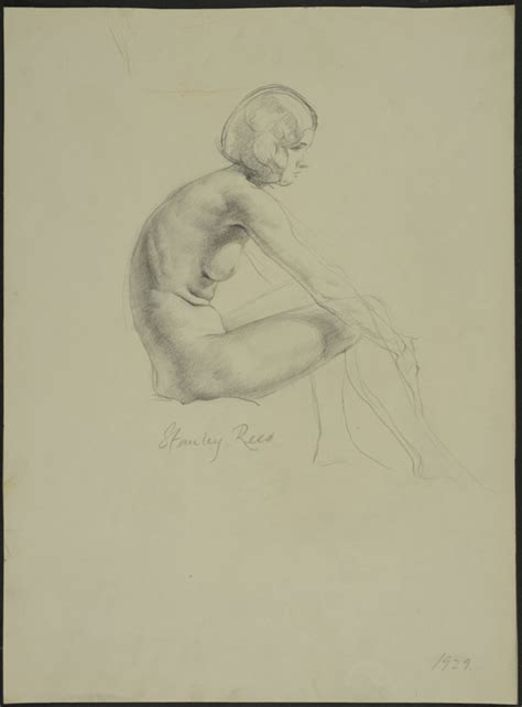 Study Of Nude Woman Sitting Reed Stanley 1908 1978 1929 BIKGM 5279 EHive