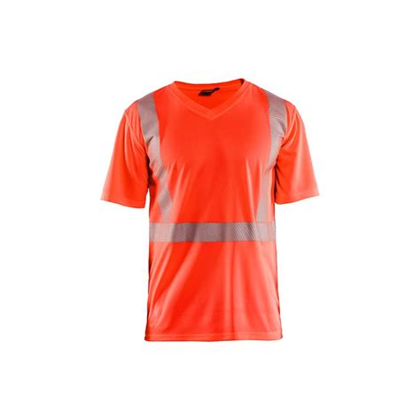 T shirt anti UV Haute Visibilité Rouge fluo Blaklader