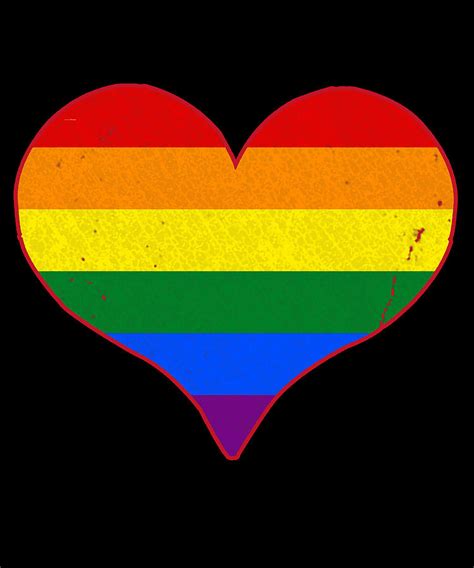 Gay Pride Love Heart Digital Art By Flippin Sweet Gear Fine Art America