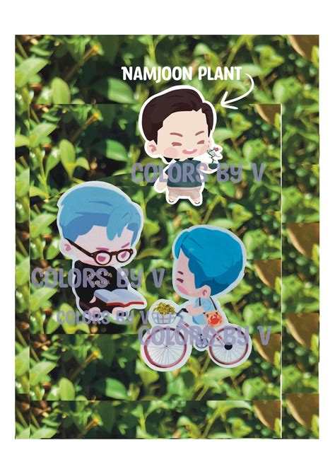 BTS Island In The Seom Game Inspired Stickers Namjoon Namjooning