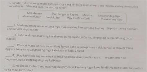 1 Panuto Tukuyin Kung Anong Katangian Ng Studyx