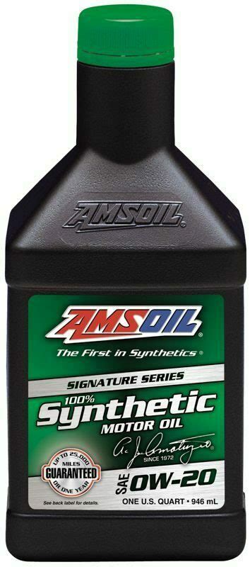 AMSOIL Signature Series Synthetic SAE 0W 20 Motor Oil