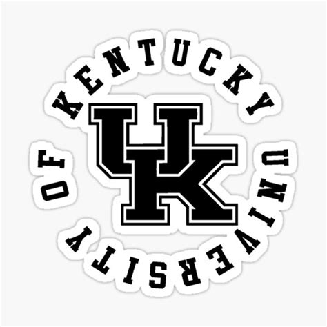 University Of Kentucky Uk Sticker For Sale By Myuniversity Redbubble