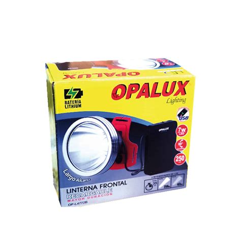 Linterna Frontal Recargable 7W OP L4772B OPALUX Westor Pe