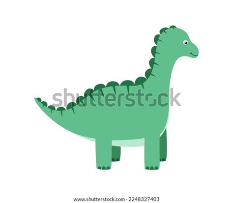 Cartoon Funny Dinosaur Vector Illustration Cute Stock Vector (Royalty Free) 2248327403 ...