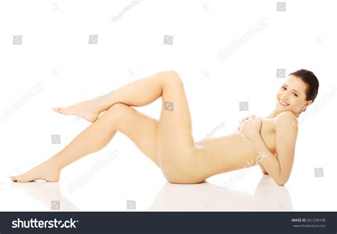 Side View Smiling Nude Woman Lying Stock Photo Shutterstock