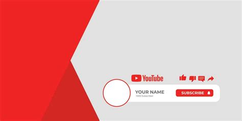 Youtube Channel Cover Wireframe. Youtube Banner For Design Your Channel ...