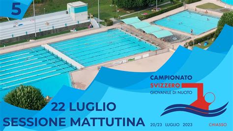 Campionato Svizzero Giovanile Di Nuoto Dal Al Luglio A Chiasso