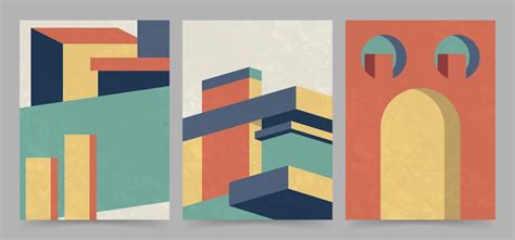 Abstract Architecture Poster with Modern Geometric Building Background ...