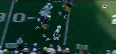 Notre Dame Football Marshalls Stunning Pick Six To Help Secure Upset