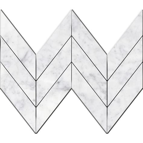 Bianco Carrara 1 7 8 X 6 7 8 Honed Midi Chevron Mosaic Pera Tile