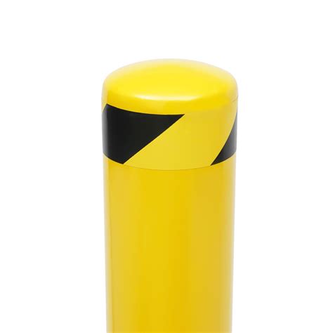 2 Pack Safety Bollard Post Parking Pole 48h 45d Yellow With 8