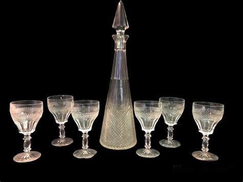 St Louis Crystal Liquor Decanter With 6 Glasses Empire Catawiki