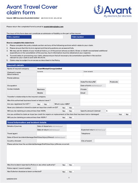 Fillable Online Qbe Insurance Claim Form Fill Online Printable