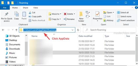 Click Appdata To Open The Folder Mos Tech Tips