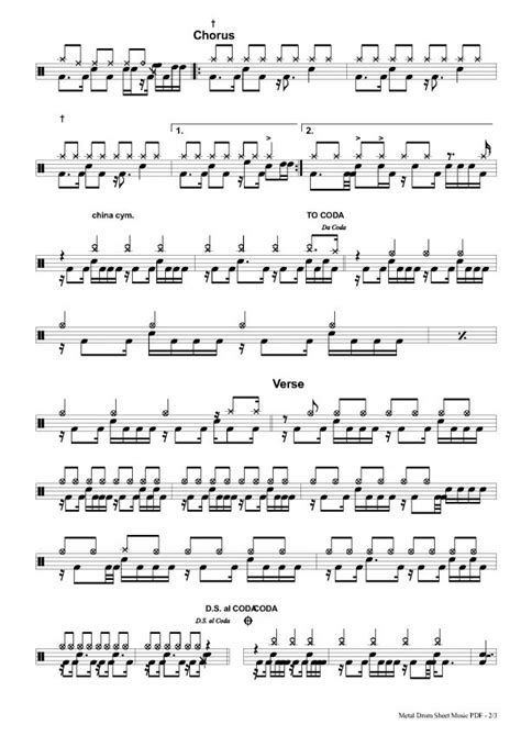 Metal Drum Sheet Music Pdf Syncopated Double Bass Drum Grooves