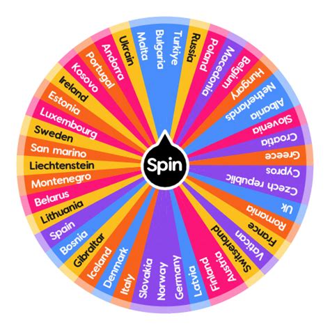 Europe Country Wheel Spin The Wheel App