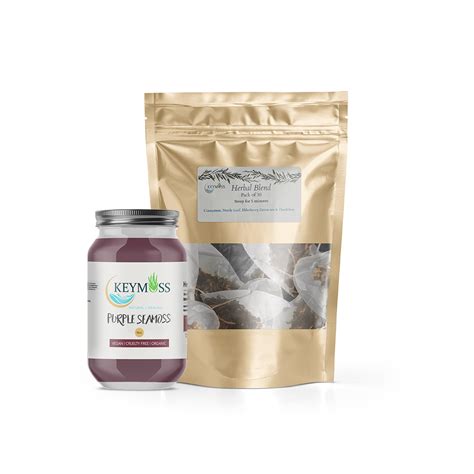 Purple Sea Moss 16oz And Herbal Tea 10 Bundle Keymoss