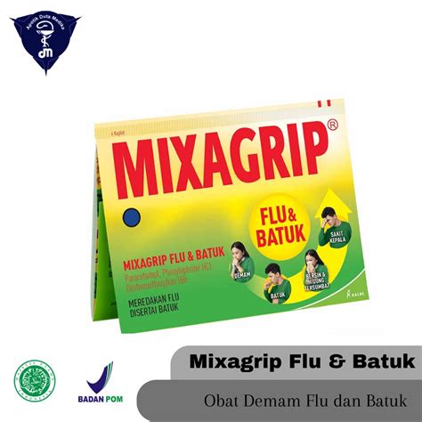 Jual MIXAGRIP FLU BATUK 4 KAPLET OBAT DEMAM BATUK PILEK DEWASA BATUK