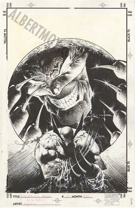 Albert Moy Original Comic Art Wolverine Blood Hungry Trade By Sam Kieth