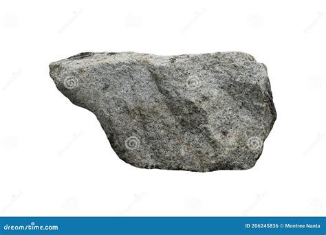 Sample Of Granite Rock Stone Isolated On White Bckground Stock Photo